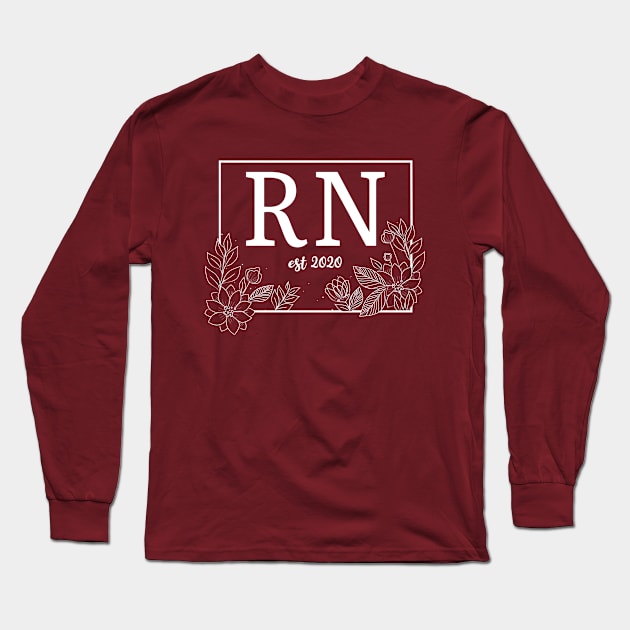 RN regisered nurse 2020 est 2020,nurse graduation gift for nurse Long Sleeve T-Shirt by mezy